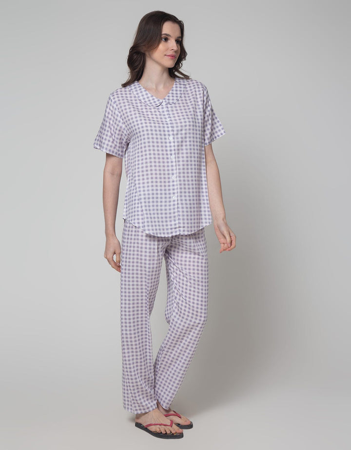 Nevada Short Sleeve Pyjama Pants Pretty Check