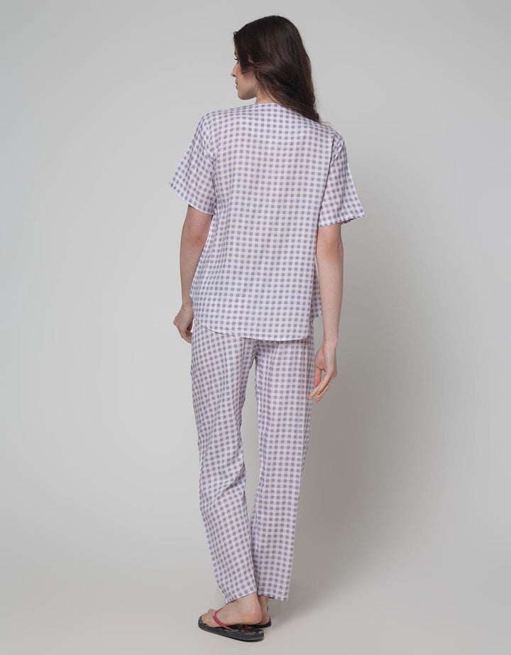 Nevada Short Sleeve Pyjama Pants Pretty Check