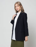 Details Blazer With Button And Lid At Sleeve