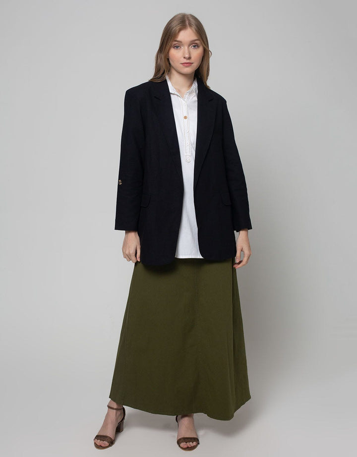 Details Blazer With Button And Lid At Sleeve