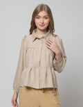 Details Long Sleeve Shirt With Twill Fabric