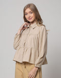 Details Long Sleeve Shirt With Twill Fabric