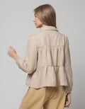 Details Long Sleeve Shirt With Twill Fabric