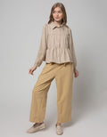 Details Long Sleeve Shirt With Twill Fabric