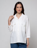 Details Long Sleeve Shirt Flap Pocket At Front