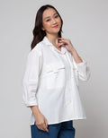 Details Long Sleeve Shirt Flap Pocket At Front