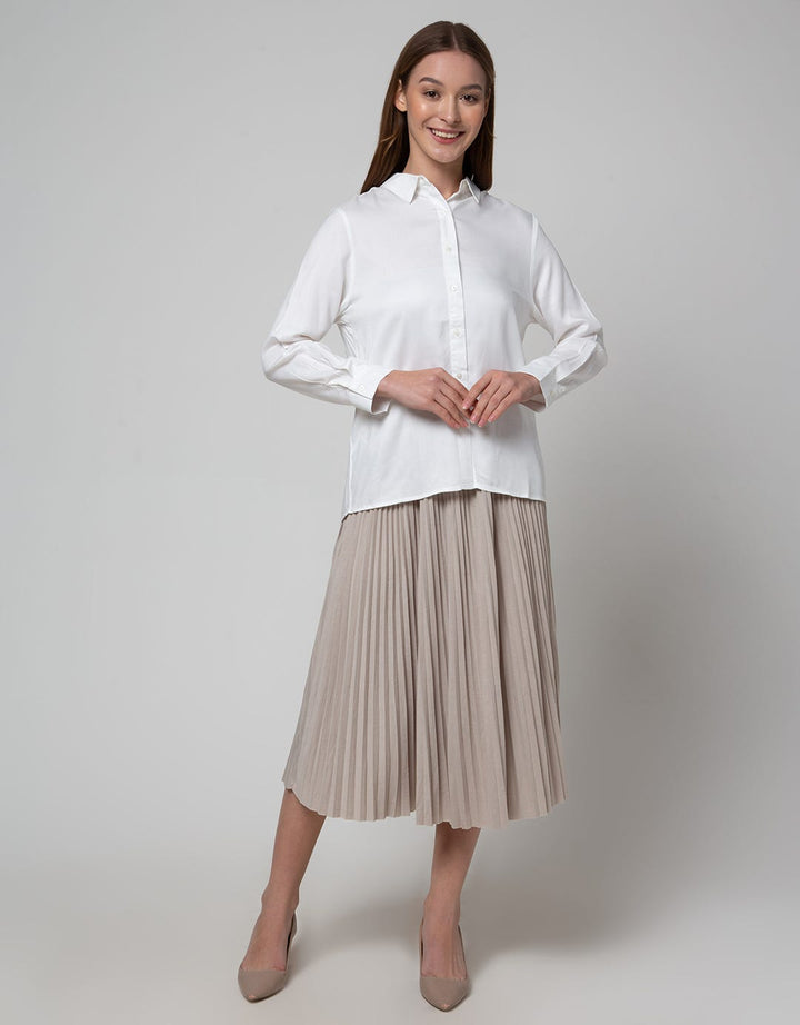 Details Maxi Pleats Rok Wanita