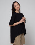 Details Short Sleeve T-Shirt Print With String At Front Waist