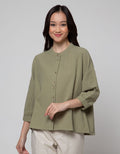 Connexion Linen Billow Blouse Wanita