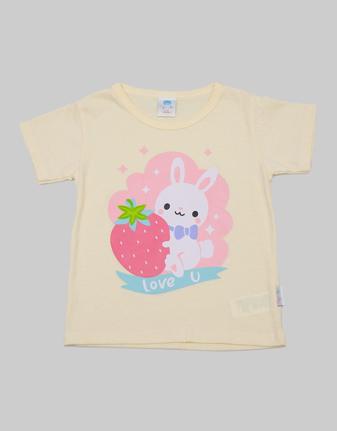 Pipiniko Short Sleeve T-Shirt Bunny Strawberry