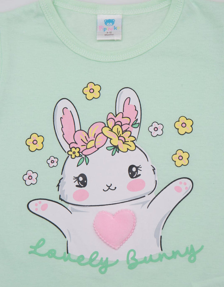 Pipiniko Short Sleeve T-Shirt Bunny Lovely