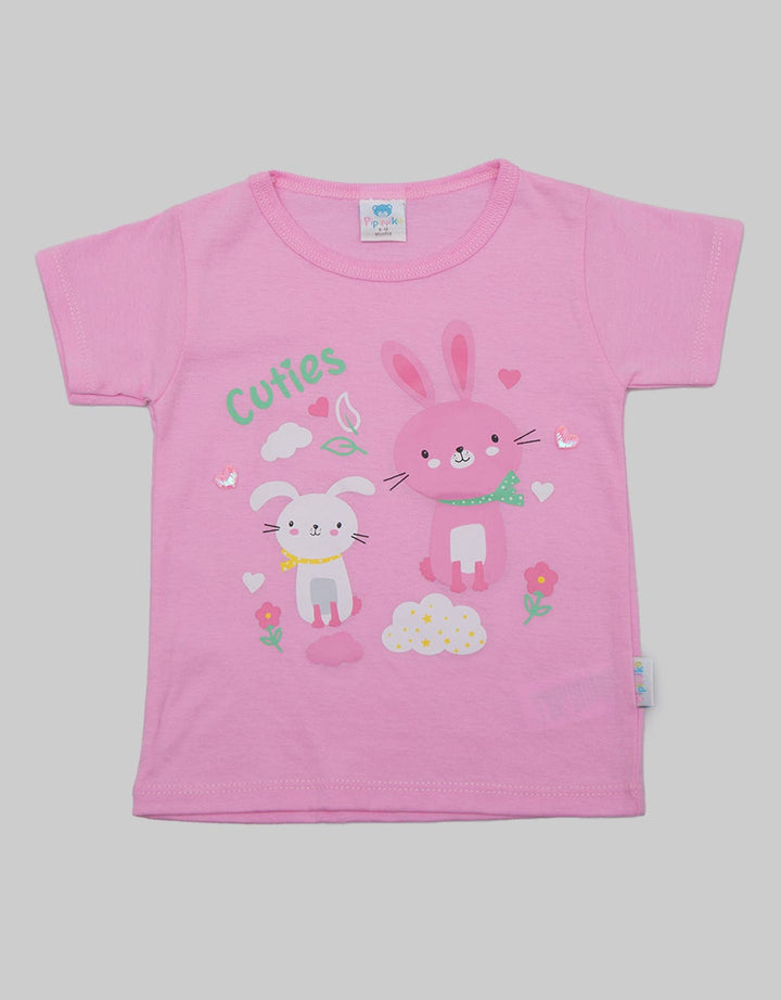 Pipiniko Short Sleeve T-Shirt Bunnies Cuties