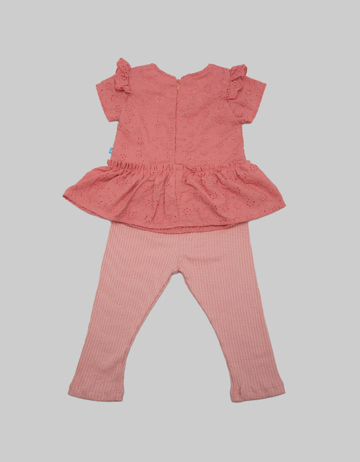 Pipiniko Set Peplum Embroidery Woven