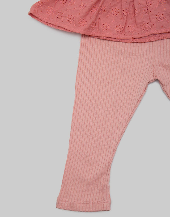 Pipiniko Set Peplum Embroidery Woven