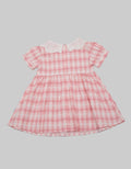 Pipiniko Short Sleeve Midi Dress Pastel Lace Collar