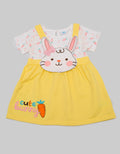 Pipiniko Short Sleeve Midi Dress Ovl Cute Bunny