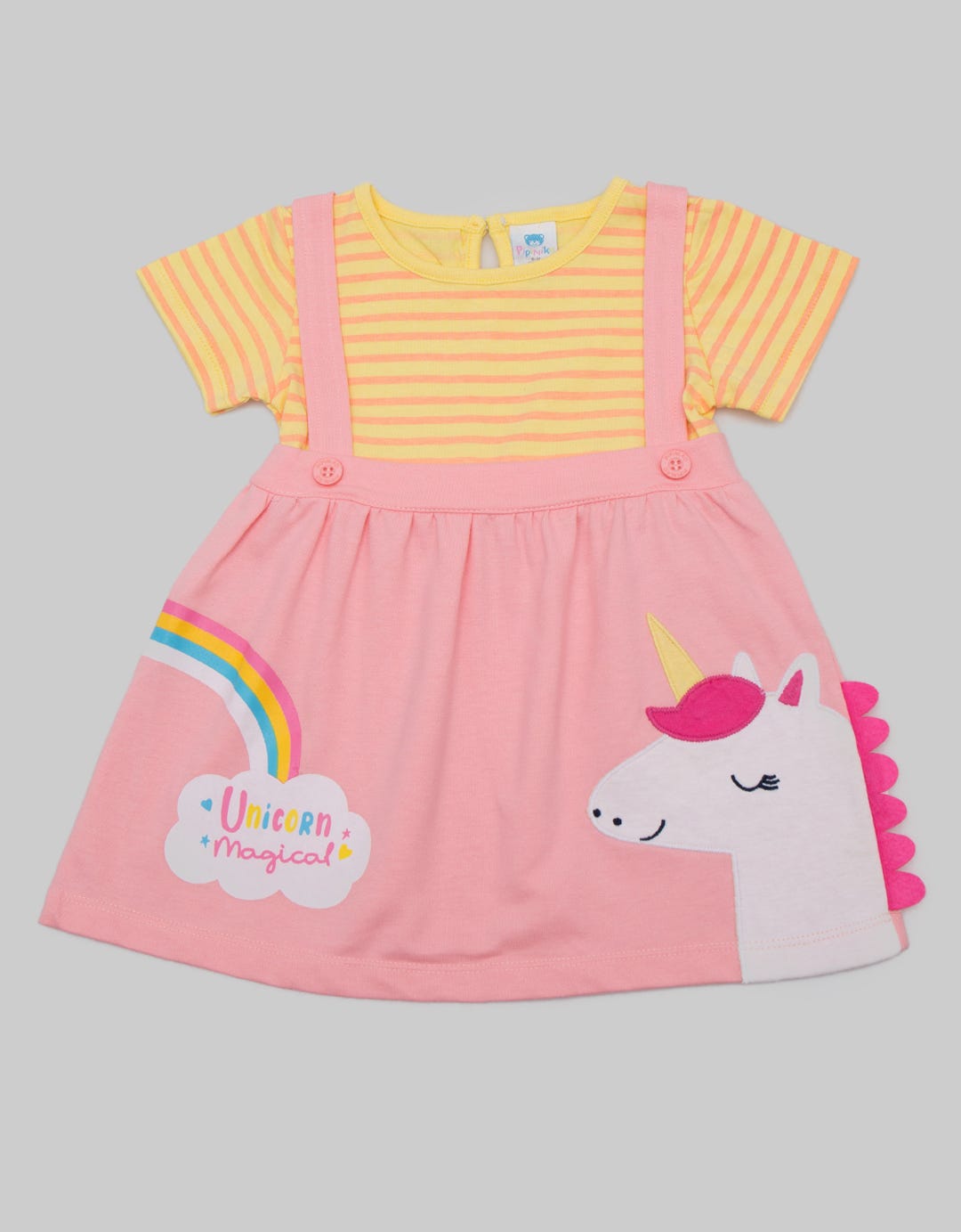 Pipiniko Short Sleeve Midi Dress Ovl Unicorn