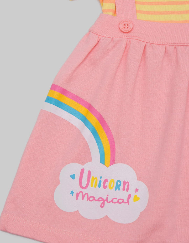Pipiniko Short Sleeve Midi Dress Ovl Unicorn