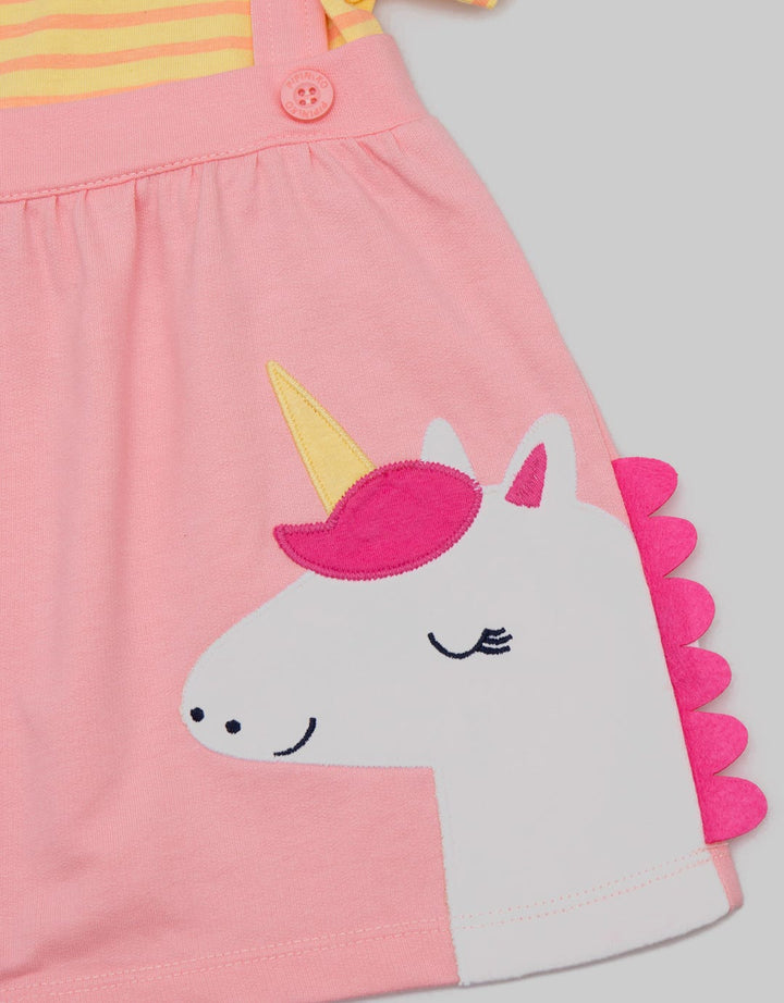Pipiniko Short Sleeve Midi Dress Ovl Unicorn