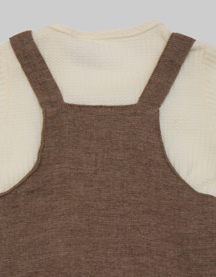 Pipiniko Overall Boys W/ Textured Knit