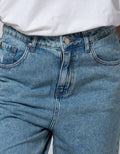 Details Denim Long Pants With Destroyed