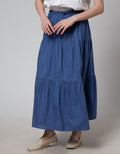 Details Tiered Maxi Rok Wanita