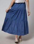 Details Tiered Maxi Rok Wanita