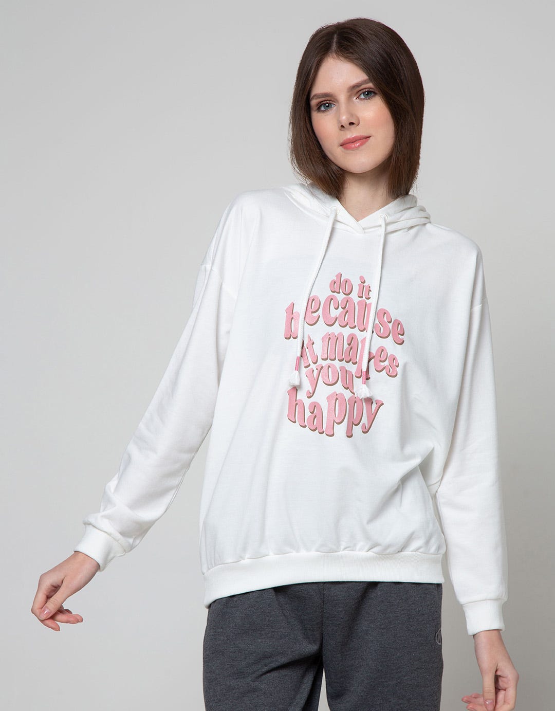 Nevada Sweatshirt Print Do It Because It Makes You Happy