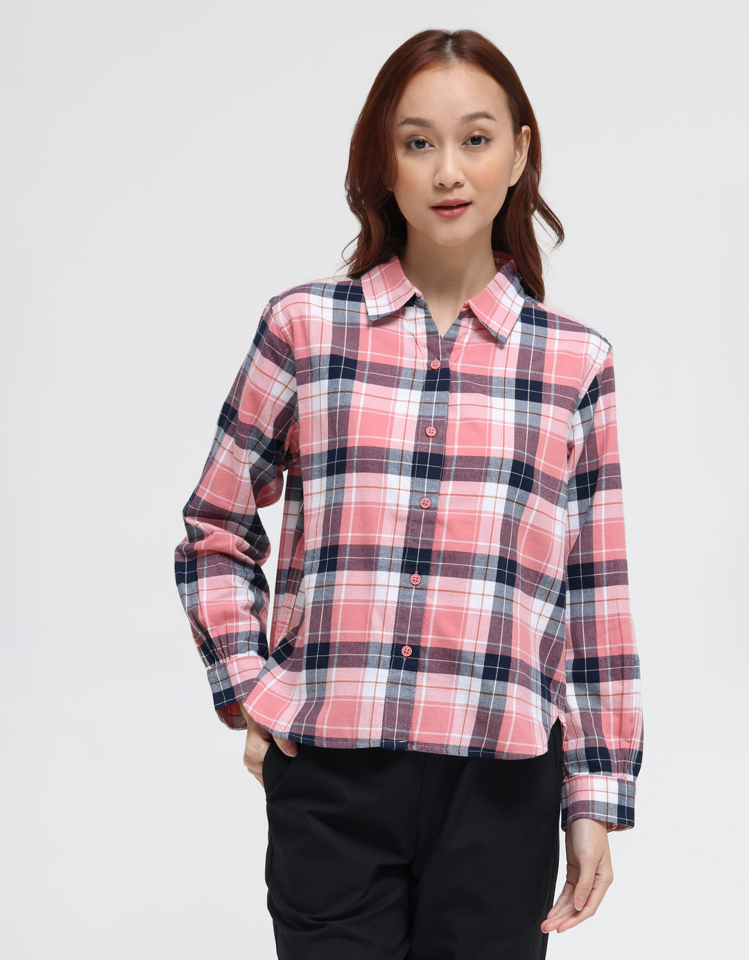 Suko Kemeja Flannel Brushed Lembut Lengan Panjang