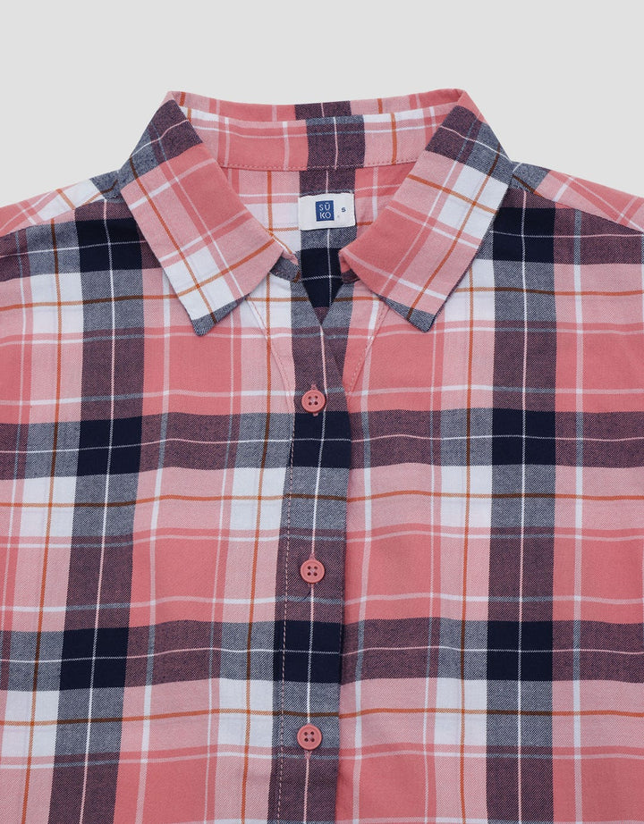 Suko Kemeja Flannel Brushed Lembut Lengan Panjang