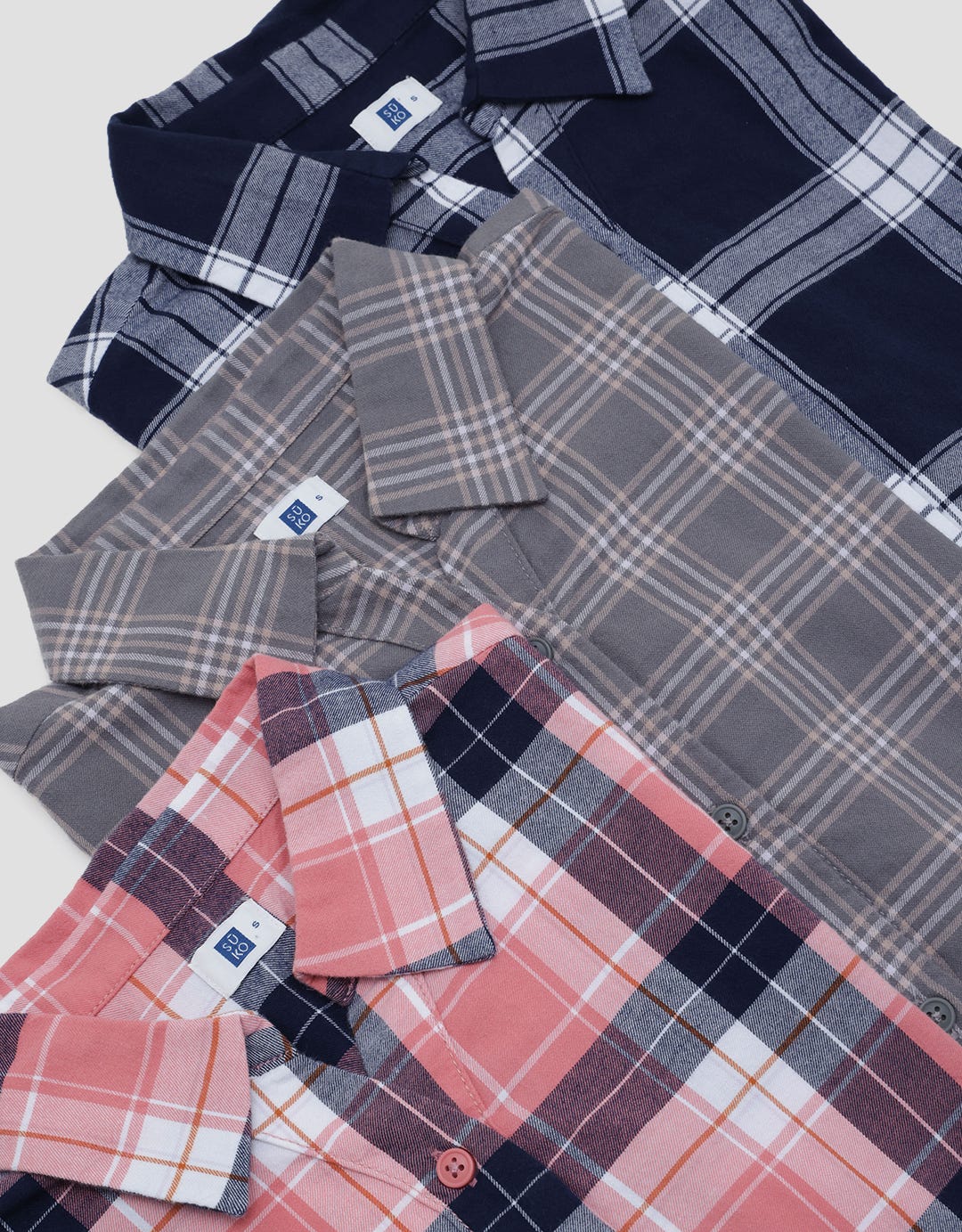 Suko Kemeja Flannel Brushed Lembut Lengan Panjang