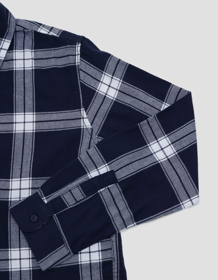Suko Kemeja Flannel Brushed Lembut Lengan Panjang