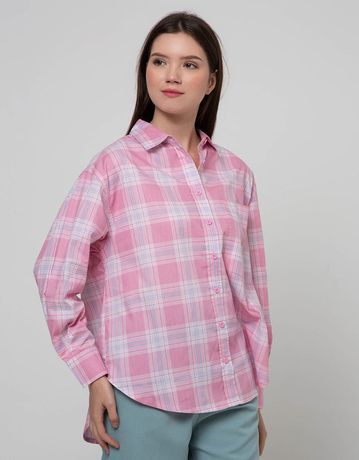 Nevada Long Sleeve Shirt Woven Top Check