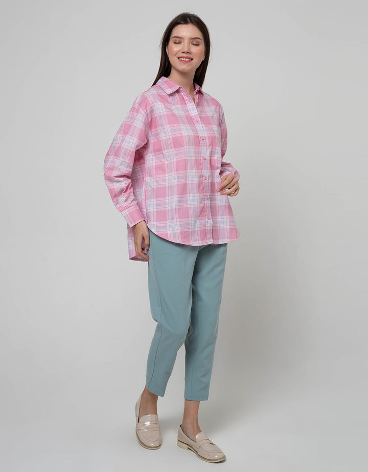 Nevada Long Sleeve Shirt Woven Top Check