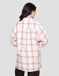 Nevada Women's Long Check Rayon Twill Woven Top Shirt