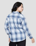 Nevada Flannel Check Kemeja Lengan Panjang Wanita