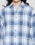 Nevada Flannel Check Kemeja Lengan Panjang Wanita