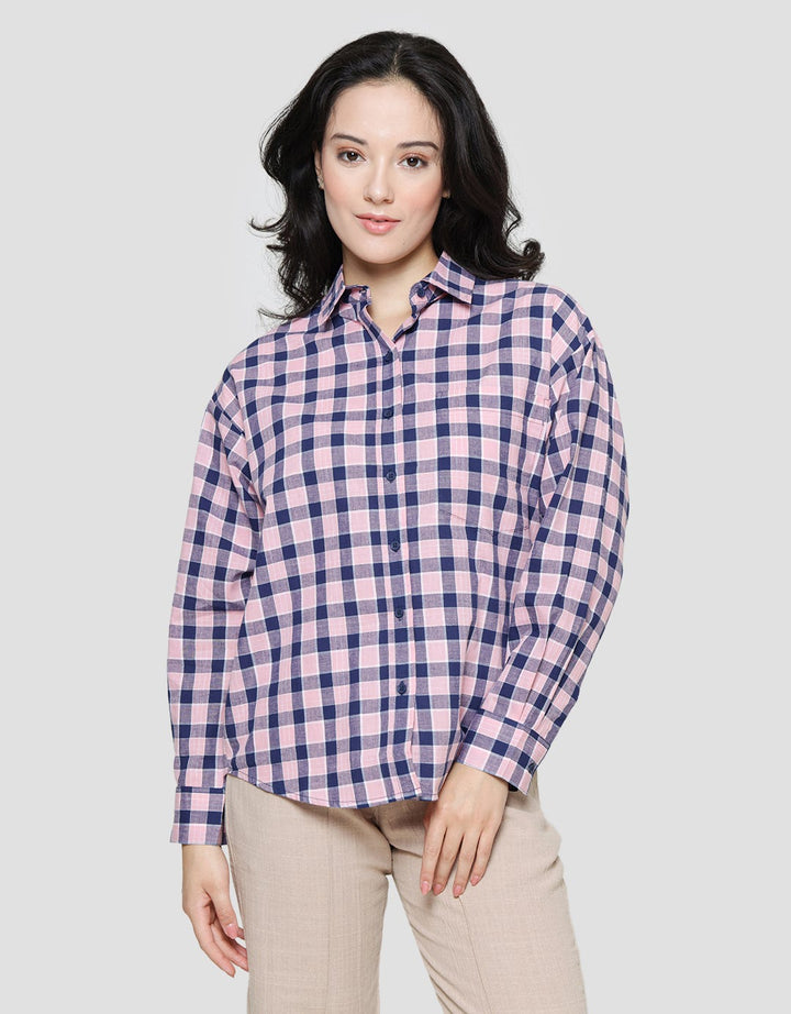 Nevada Regu Woven Kemeja Lengan Panjang Wanita
