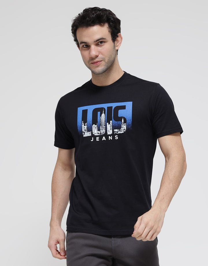 Lois Jeans Logo Print Kaos Pria