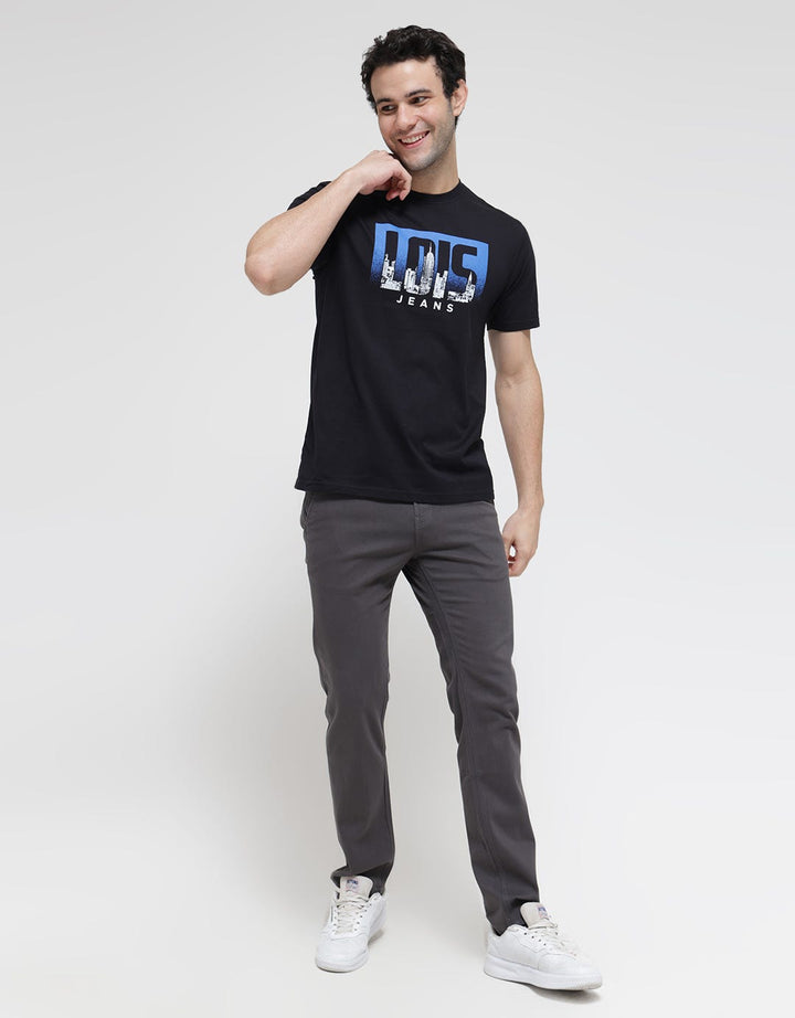 Lois Jeans Logo Print Kaos Pria