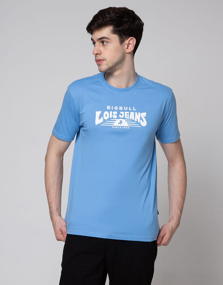 Lois Logo Jeans Print Kaos Pria