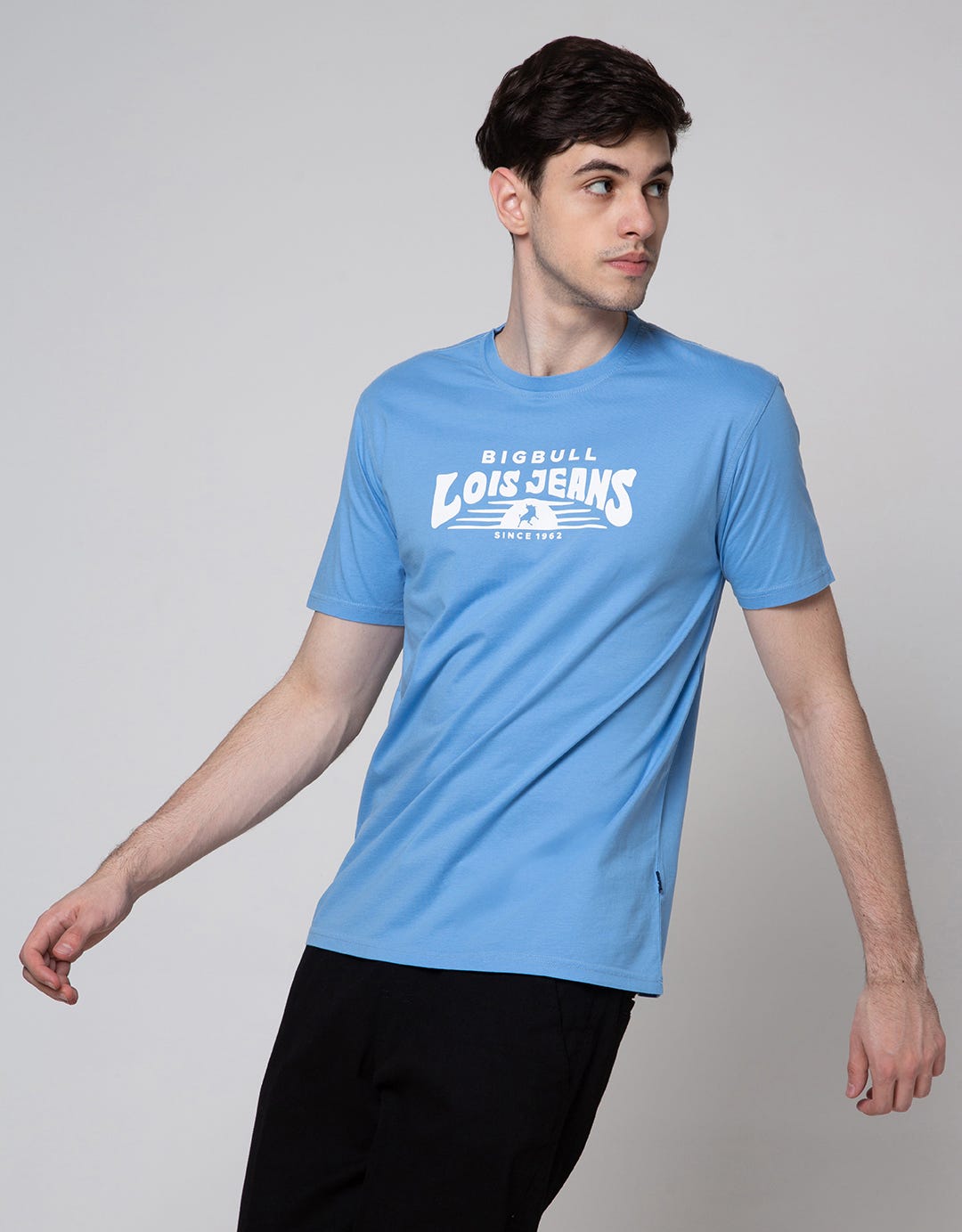 Lois Logo Jeans Print Kaos Pria
