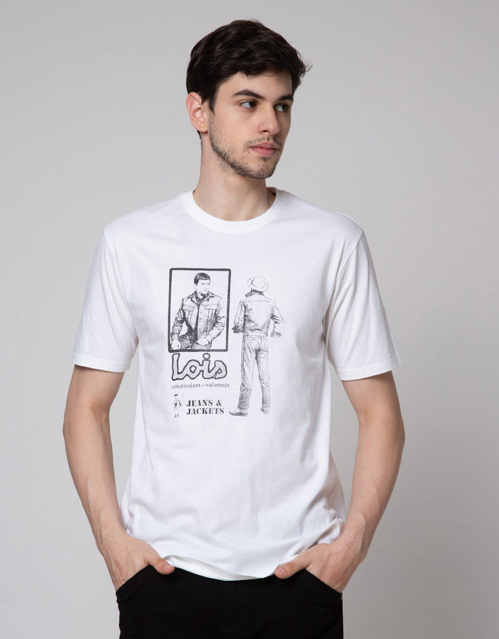 Lois Kaos Lengan Pendek Print Amterdam - Valencia