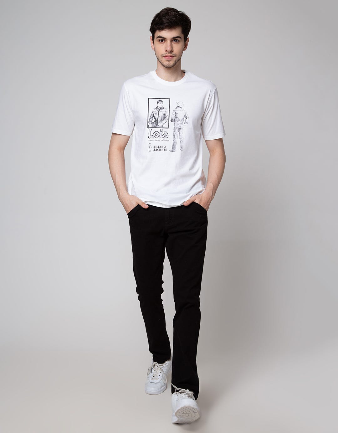 Lois Kaos Lengan Pendek Print Amterdam - Valencia