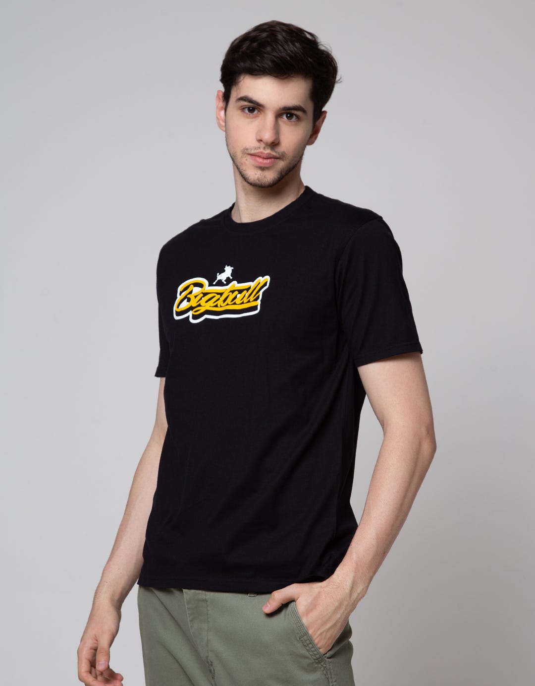 Lois Big Bull Logo Print Kaos Pria