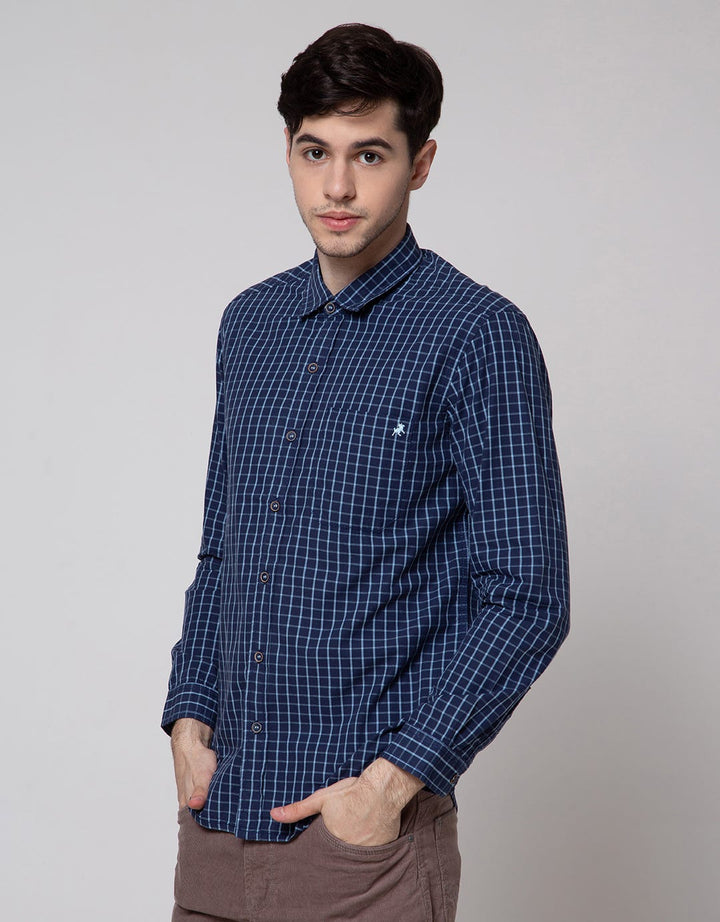 Lois Plaid Mini Kemeja Casual Pria