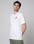 Lois Back Logo Print Kaos Pria