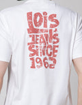 Lois Back Logo Print Kaos Pria
