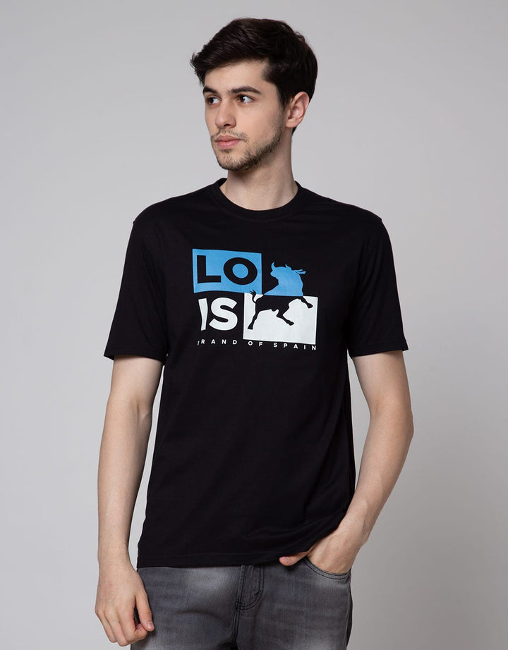 Lois Print Logo Kaos Casual Pria