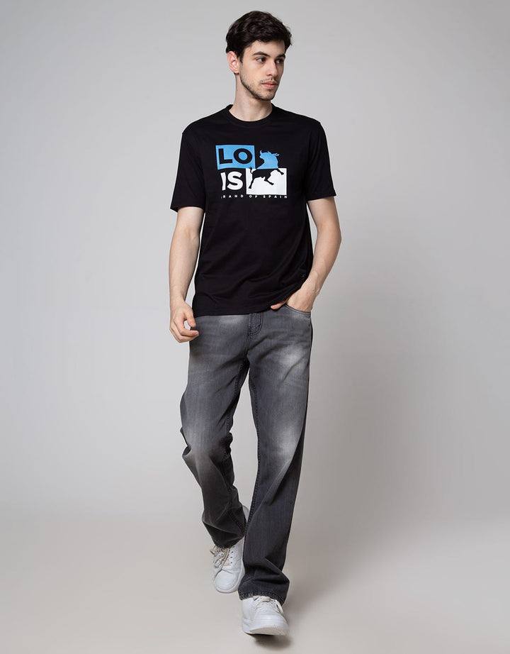 Lois Print Logo Kaos Casual Pria